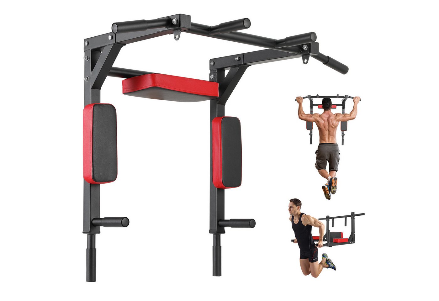 TLGREEN Klimmzugstange zur Wandmontage, Multifunktionale Pull-Up-Bar (Trainingsstange Dip-Station für das Training zu Hause), Power Tower Trainingsgewicht bis zu 200kg