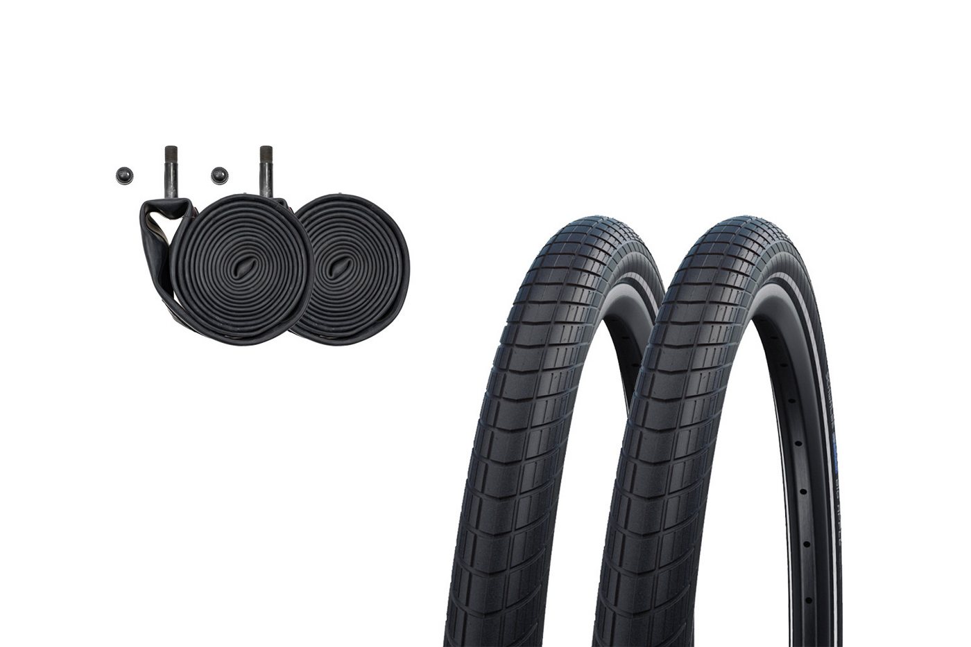 Schwalbe Fahrradreifen 2 Stück 26 Zoll Schwalbe Reifen Set 26x2.15 City 55-559 AV Schlauch, (4-tlg), Reflexstreifen,Pannenschutz Bild 4