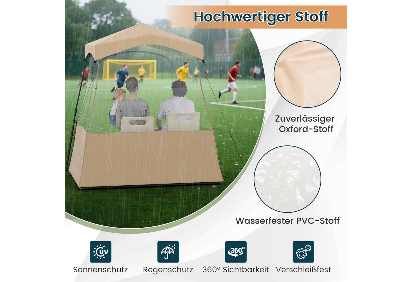 COSTWAY Wurfzelt, Personen: 3, Pop-Up-Campingzelt mit Tragetasche, PVC Bild 3