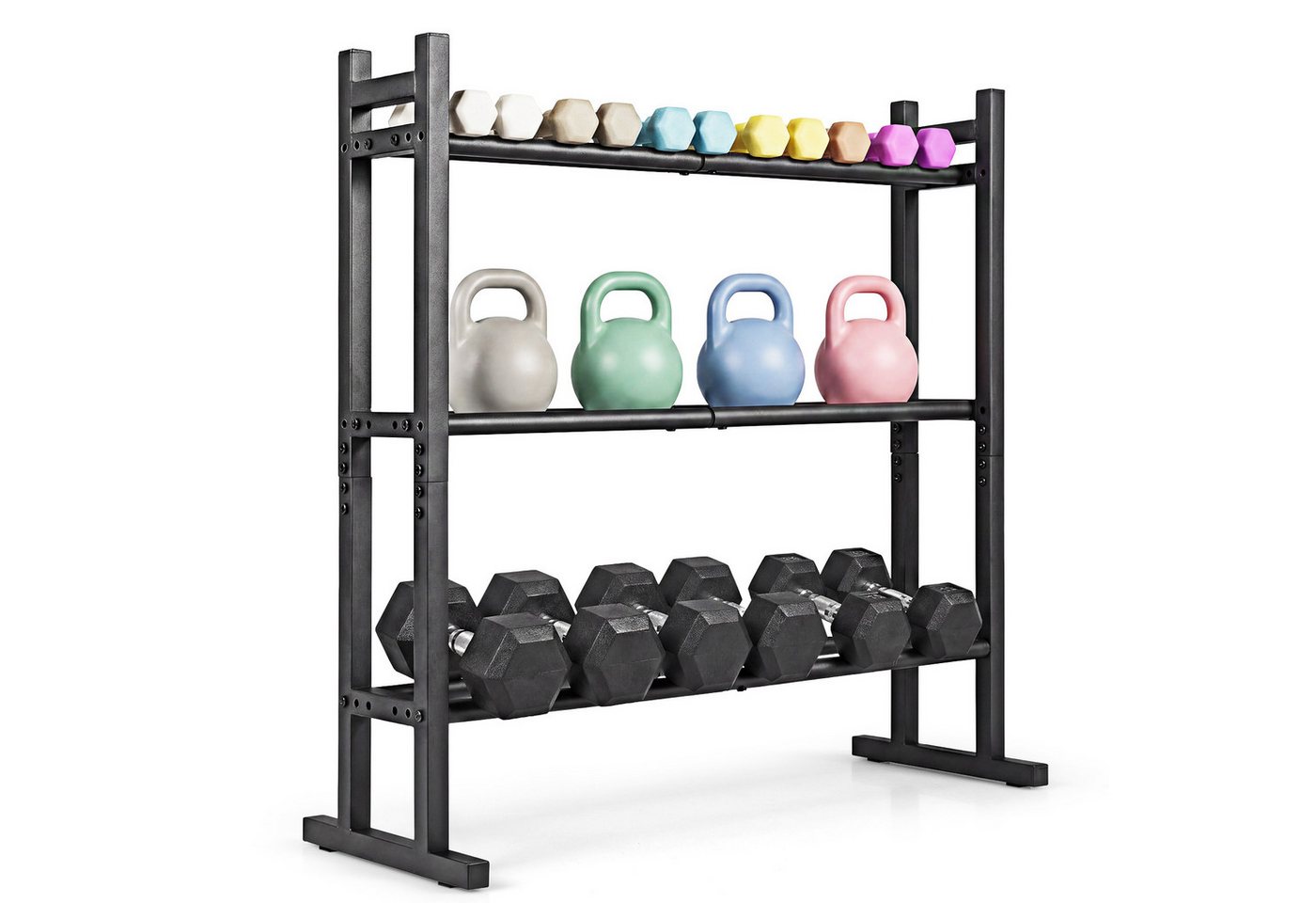 COSTWAY Kurzhantelständer, (1-St), 3-stufiger Hantelständer für Zuhause Gym Bild 5
