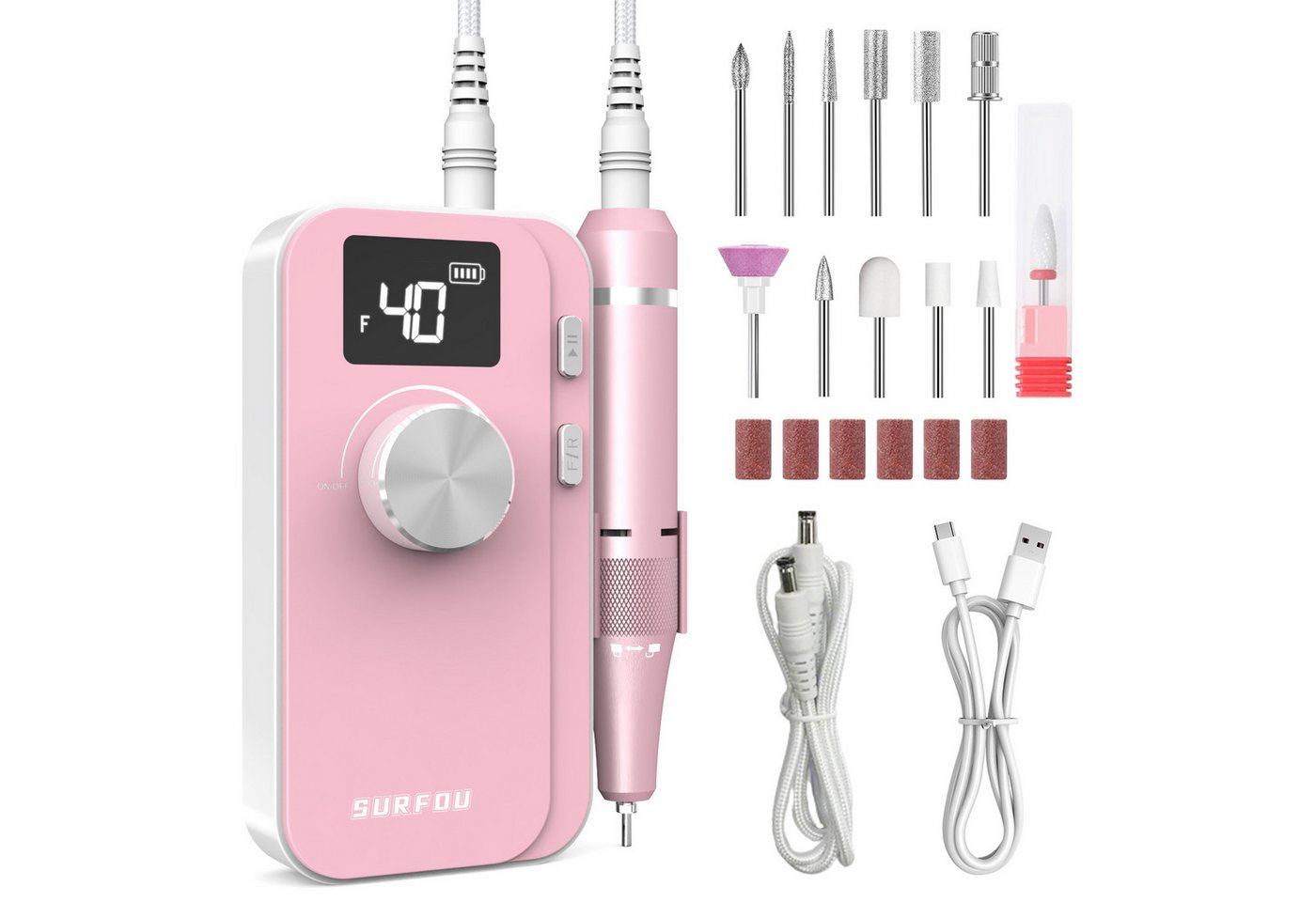 AIMAX Maniküre-Pediküre-Set Maniküre-Pediküre-Set Nagelfräser 40000 U/min, 4000 mAh Bild 3
