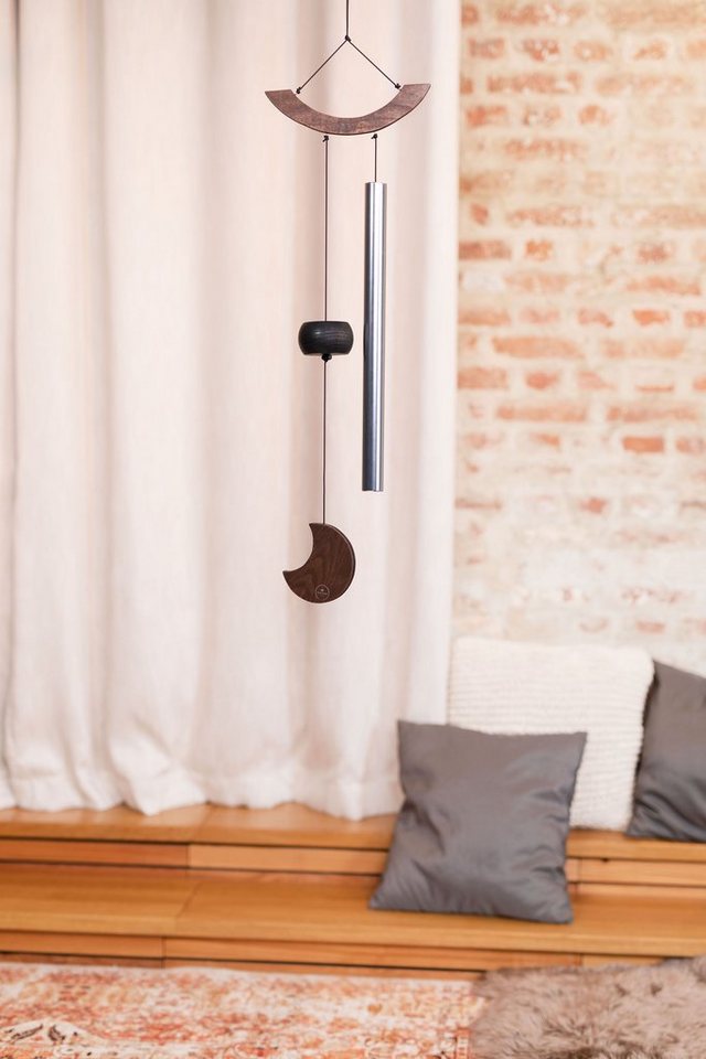 Meinl Sonic Energy Windspiel Moon Meditation Chime (1 Klangstab), Silbernes Aluminium