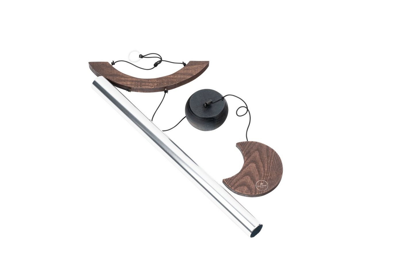 Meinl Sonic Energy Windspiel Moon Meditation Chime (1 Klangstab), Silbernes Aluminium Bild 4