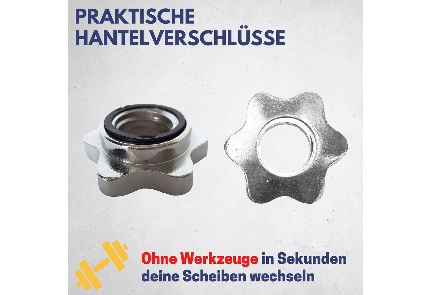 Best Sporting Sternverschluss Profi Sternverschlüsse für Hantelstangen mit 30/31 mm - 2 Stück Bild 2