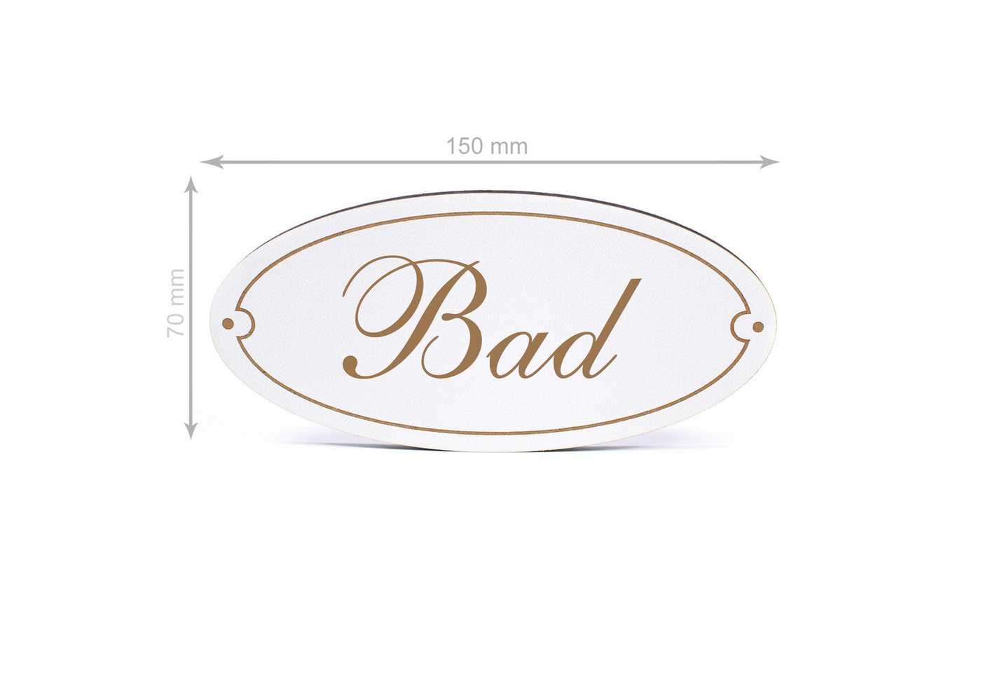 Dekolando Hinweisschild Türschild Oval - Bad - Schild 15 x 7 cm - Schilder Türschilder, (1 St) Bild 5