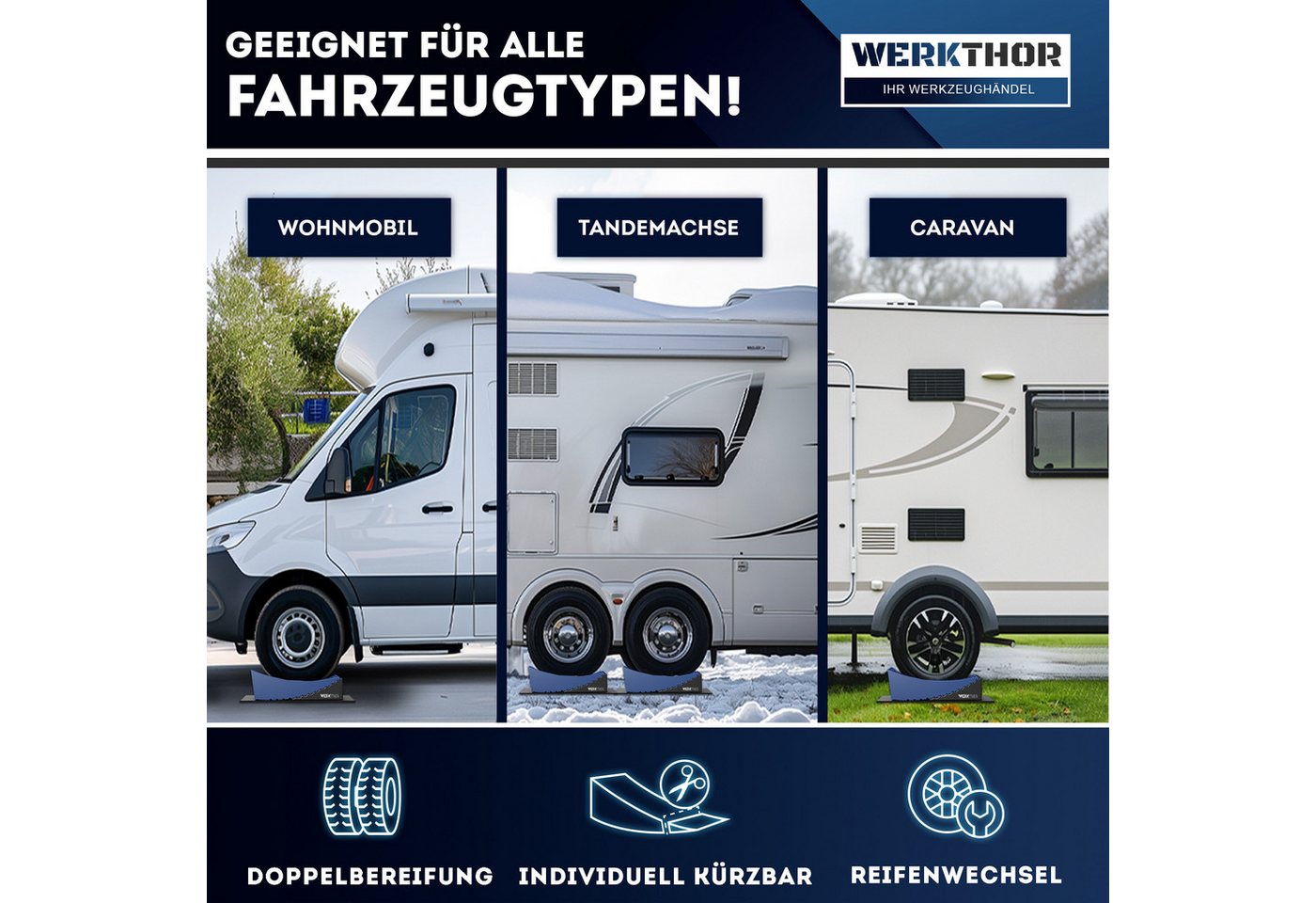 Werkthor Auffahrrampe WERKTHOR Auffahrkeile – [2er Set] [