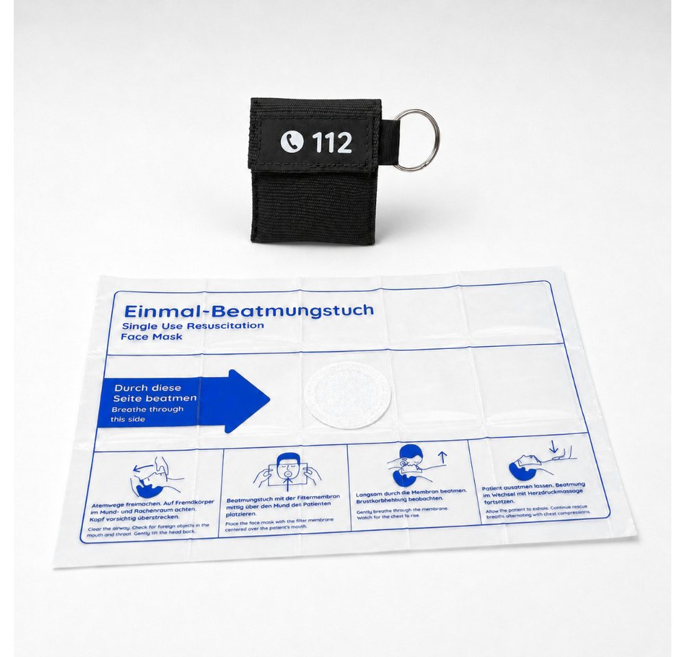 FLEXEO Erste-Hilfe-Set 12 Beatmungstücher, inkl. Schlüsselanhänger., (Set, 12 St), praktischer Schlüsselanhänger Bild 5