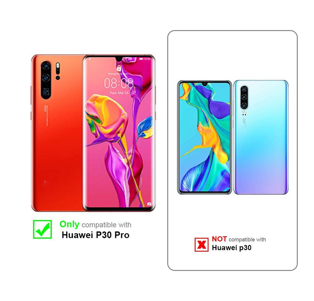 Cadorabo Schutzfolie für Huawei P30 PRO Schutzfolie, Schutzglas Panzer Folie (Tempered) Display-Schutzfolie mit 3D Touch Bild 3