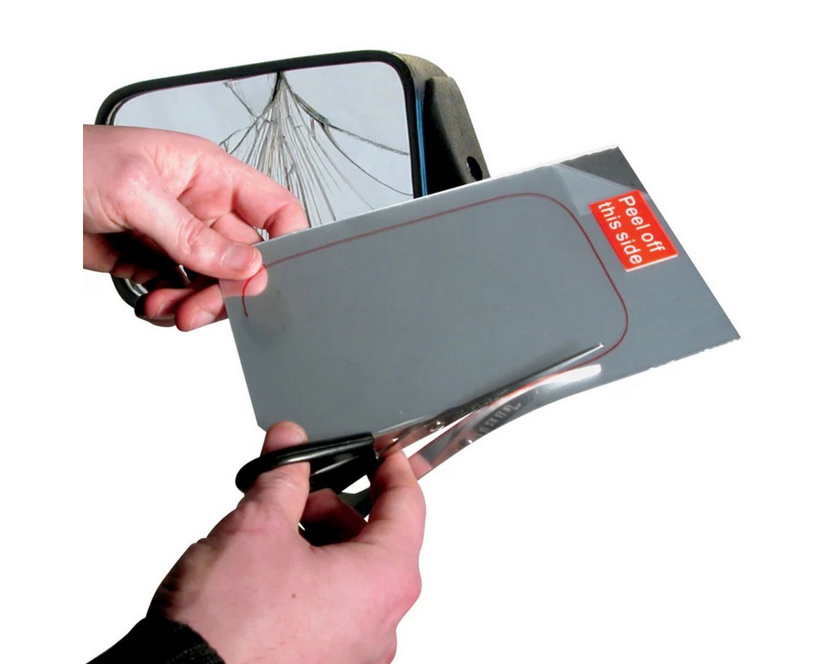 CAR POINT Autospiegel Spiegel Reparatur Spiegelfolie 125x200 mm, einfach mit einer Schere zuschneidbar Bild 3