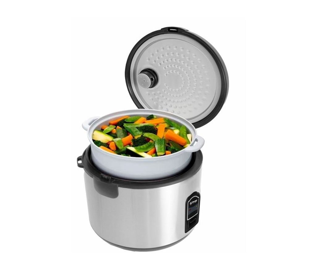 bahama Reiskocher Multikocher Reiskocher 700 W Dampfgarer Reis Kochtopf Edelstahl mit Zu, 700.00 W