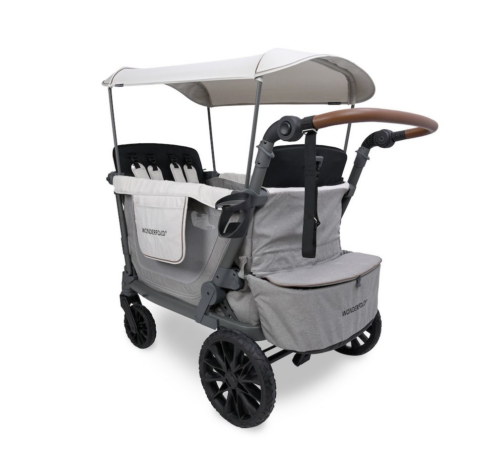Wonderfold Bollerwagen L4 Doppelsitziger Kinderwagen für 4 Kinder