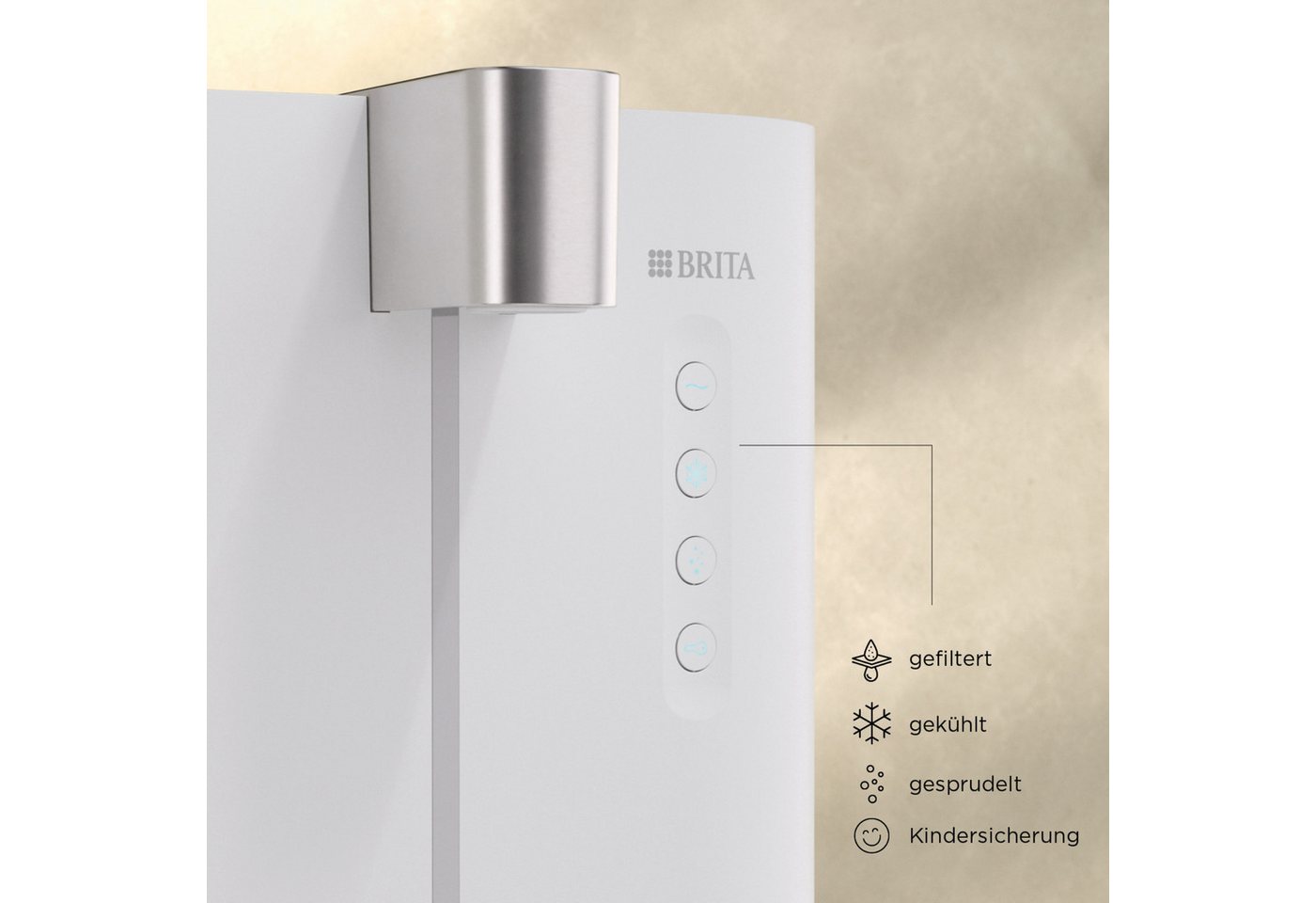 BRITA Wassersprudler yource pro top, inkl. 1 x yource CO2-Zylinder und 1 x BRITA P 3000-S Filterkartusche Bild 4
