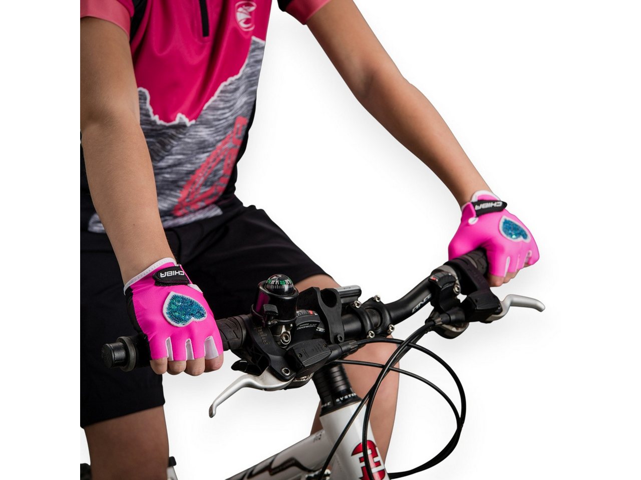 Chiba Fahrradhandschuhe Cool neonpink Kinder - 1 Paar Bild 5