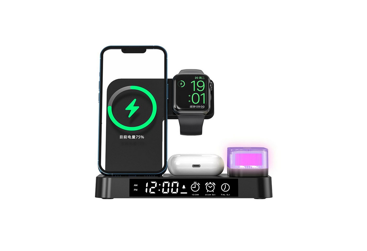 Lobwerk 5in1 induktive Ladestation Wireless Charger Ladeg... Ladestation Bild 2