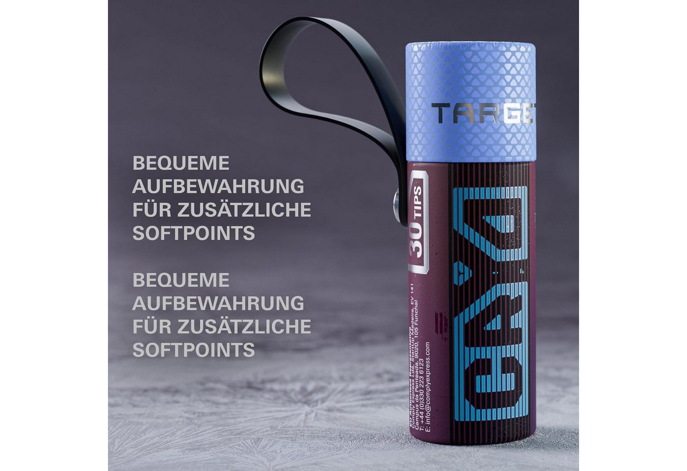 TARGET DARTS Softdarts 2 Pack Cryo Soft Tip Point, insgesamt 60 Tips, Weiß, 2BA-Gewinde Bild 4