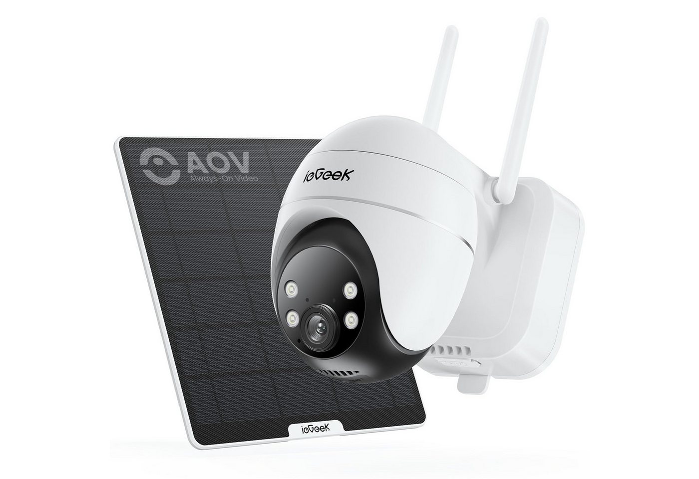 TWUFY Überwachungskamera ieGeek 24/7 AOV Überwachungskamera Aussen mit Auto-Tracking (Outdoor, Außenbereich, außen, Aussen, 5W Solarpanel & 9000mAh Akku, 30m Farbnachtsicht, 1-tlg., 2.5K 4MP 360° PTZ Kamera Solar, Camera Outdoor WLAN Kabellos mit Intelligente Erkennung) Bild 4