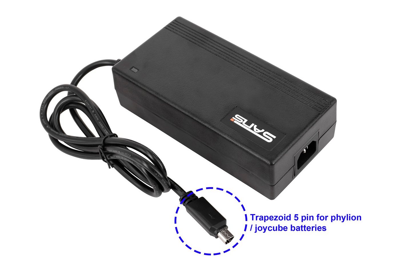 PowerSmart CAA111320E.501 Batterie-Ladegerät (48V für Fischer PROLINE EVO ETH 1761, Proline MTB E-Bike EM 1723, EM 1724, EM 1726)