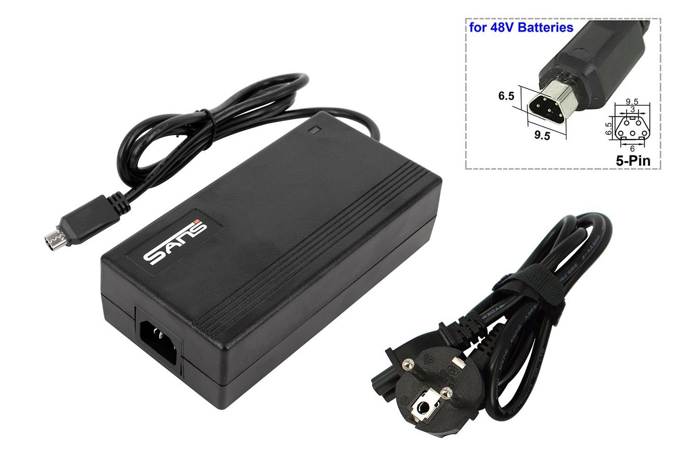 PowerSmart CAA111320E.501 Batterie-Ladegerät (48V für Fischer PROLINE EVO ETH 1761, Proline MTB E-Bike EM 1723, EM 1724, EM 1726) Bild 3