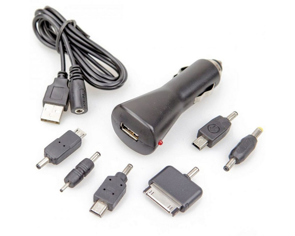 All Ride USB Multi Ladegerät 8-tlg. Set 12V / 24V Kfz Mini Adapter Ladeadapter Universal-Ladegerät (8-tlg., umfangreiche Steckertypen)