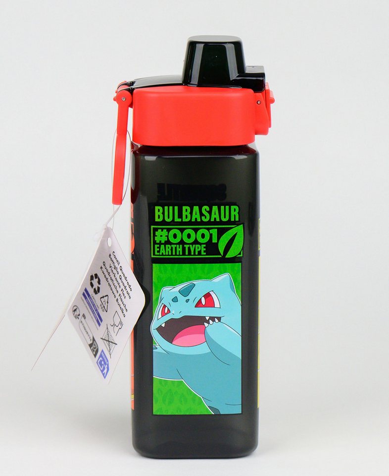 POKÉMON Trinkflasche, Kinderflasche mit Tragegriff & Klappdeckel 500 ml