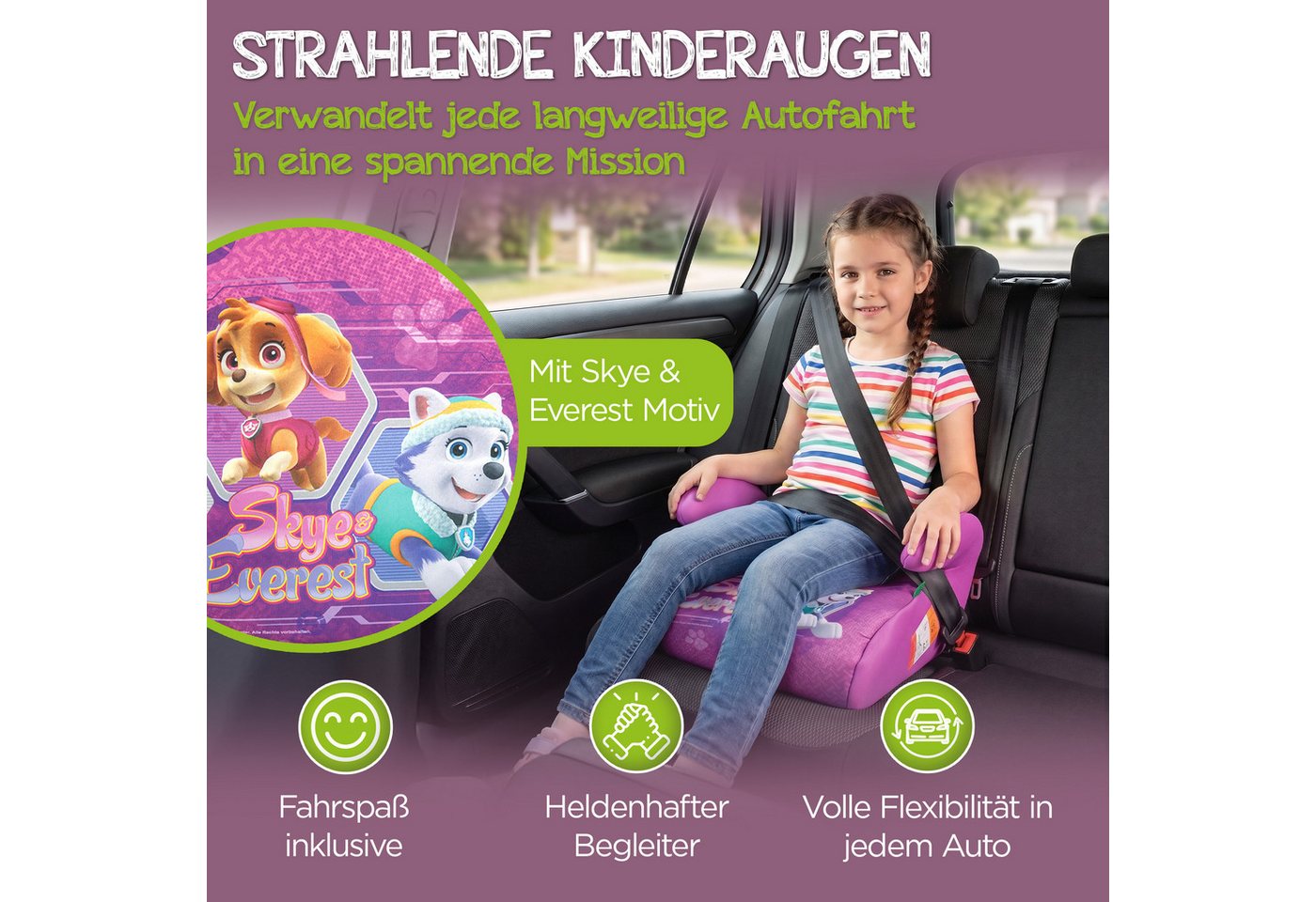 HiTS4KiDS Kindersitzerhöhung Paw Patrol Skye & Everest