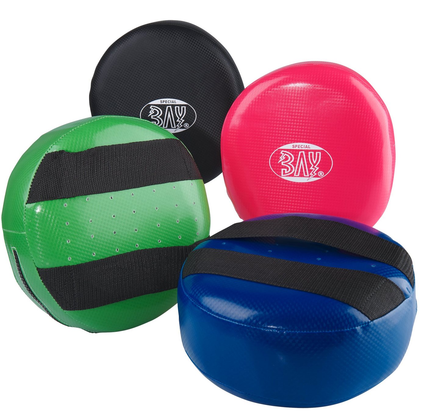 BAY-Sports Punch-Handschuhe Handpratzen Fly Target Schlagpolster Schlagkissen Tellerpratzen (1 Stück), Soft Ausführung, Viele Haltevariationen Bild 3