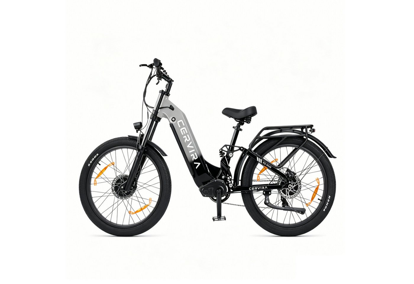 PixelPilot E-Bike E-Bike Fatbike mit 250W Dual-Antrieb, Samsung Akku & 25km/h, 7 Gang, Mittelmotor, 960 Wh Bild 3
