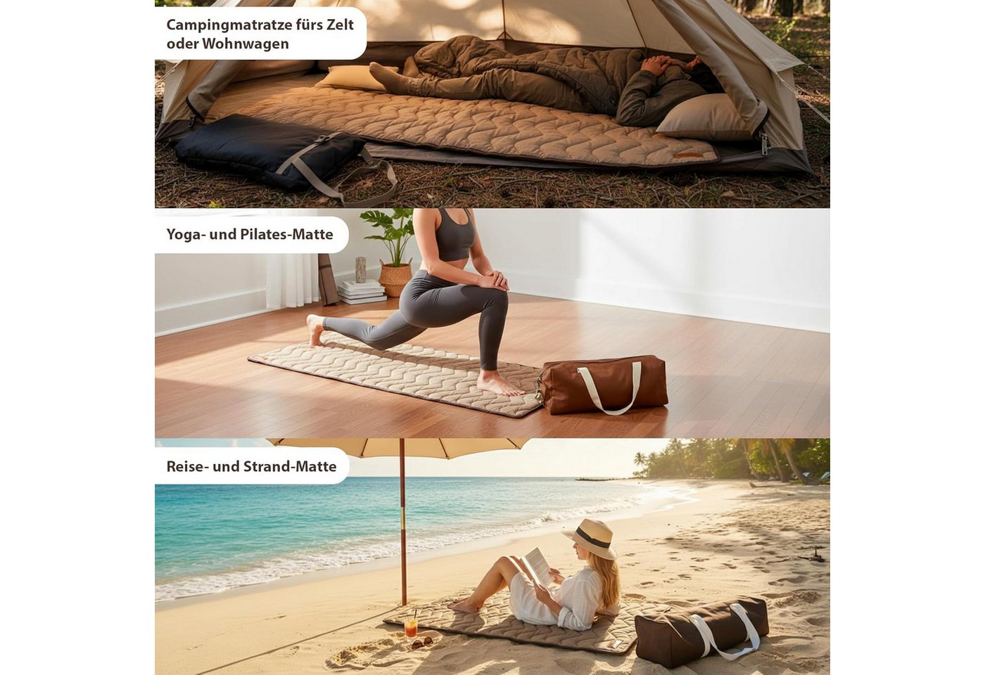 MaxxGoods Yogamatte Multifunktions Matratze-Yoga-Campingmatte-Gästebett-Sportmatte (1-St) Bild 2