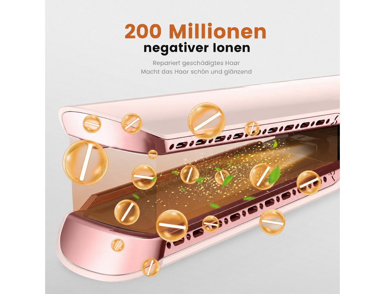 UKLISS Glätteisen Air-Haarglätter 2-in-1 Luftstrom Glätteisen, Airstyler zum gleichzeitigen Trocknen und Glätten von Haaren Bild 2