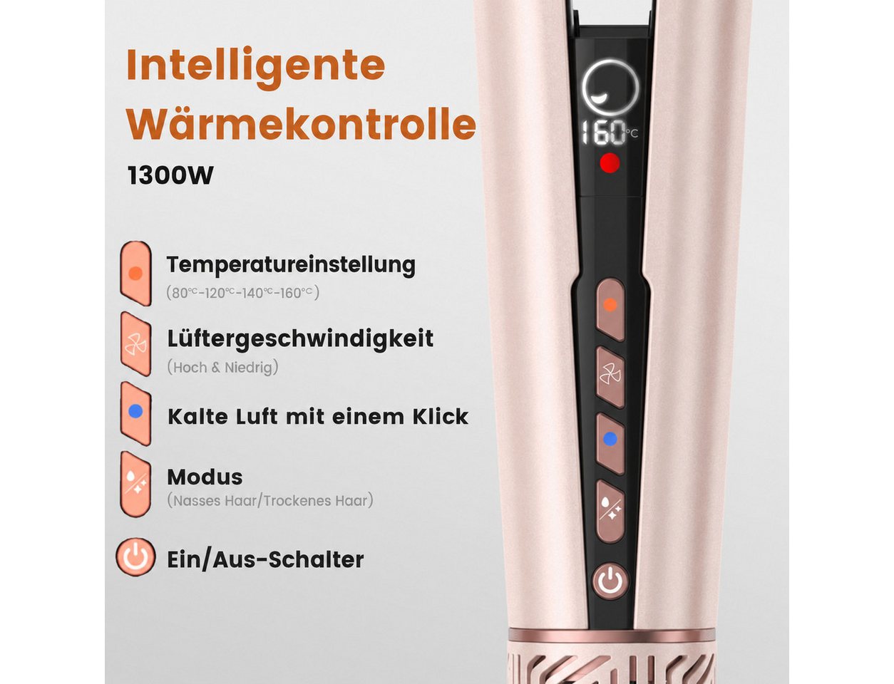 UKLISS Glätteisen Air-Haarglätter 2-in-1 Luftstrom Glätteisen, Airstyler zum gleichzeitigen Trocknen und Glätten von Haaren Bild 5