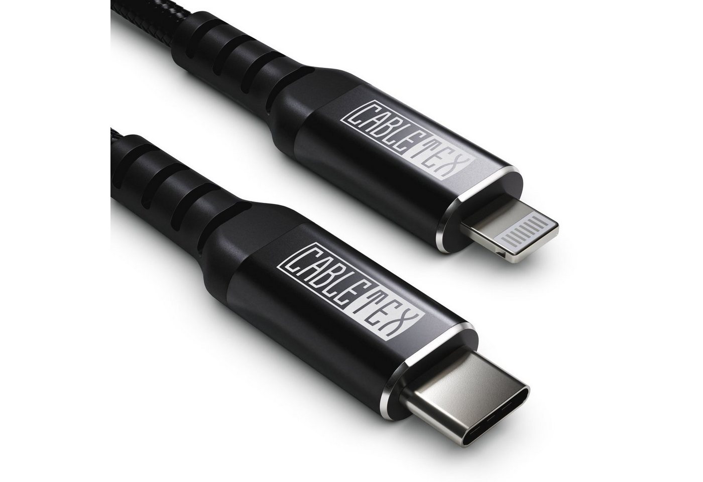 CABLETEX USB C zu Lightning Kabel für iPhone und iPad Ladekabel Lightningkabel, Lightning, USB-C (200 cm), MFi-Zertifizierung