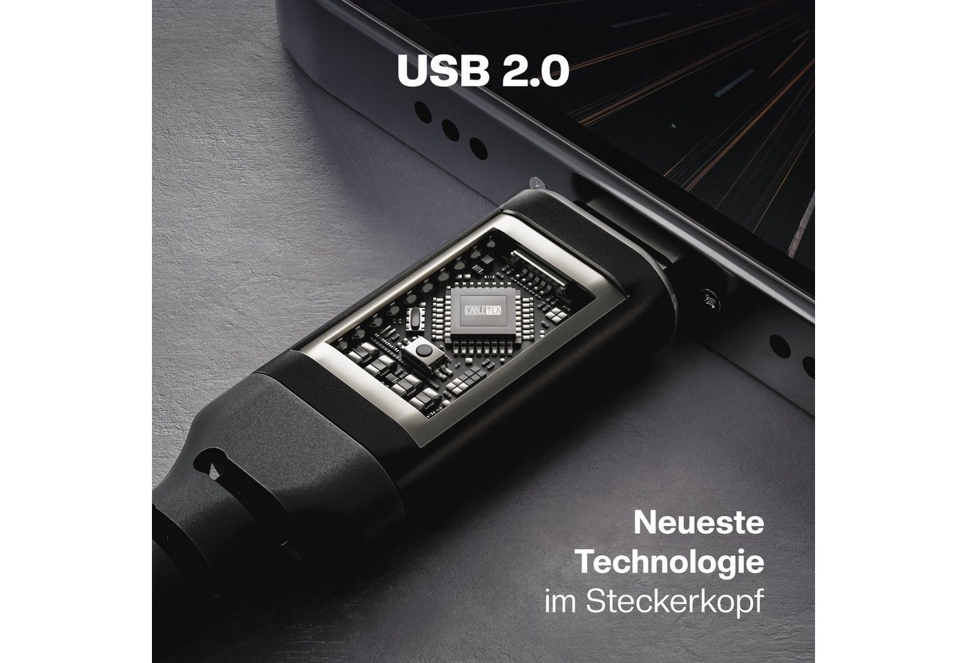 CABLETEX USB C zu Lightning Kabel für iPhone und iPad Ladekabel Lightningkabel, Lightning, USB-C (200 cm), MFi-Zertifizierung Bild 2