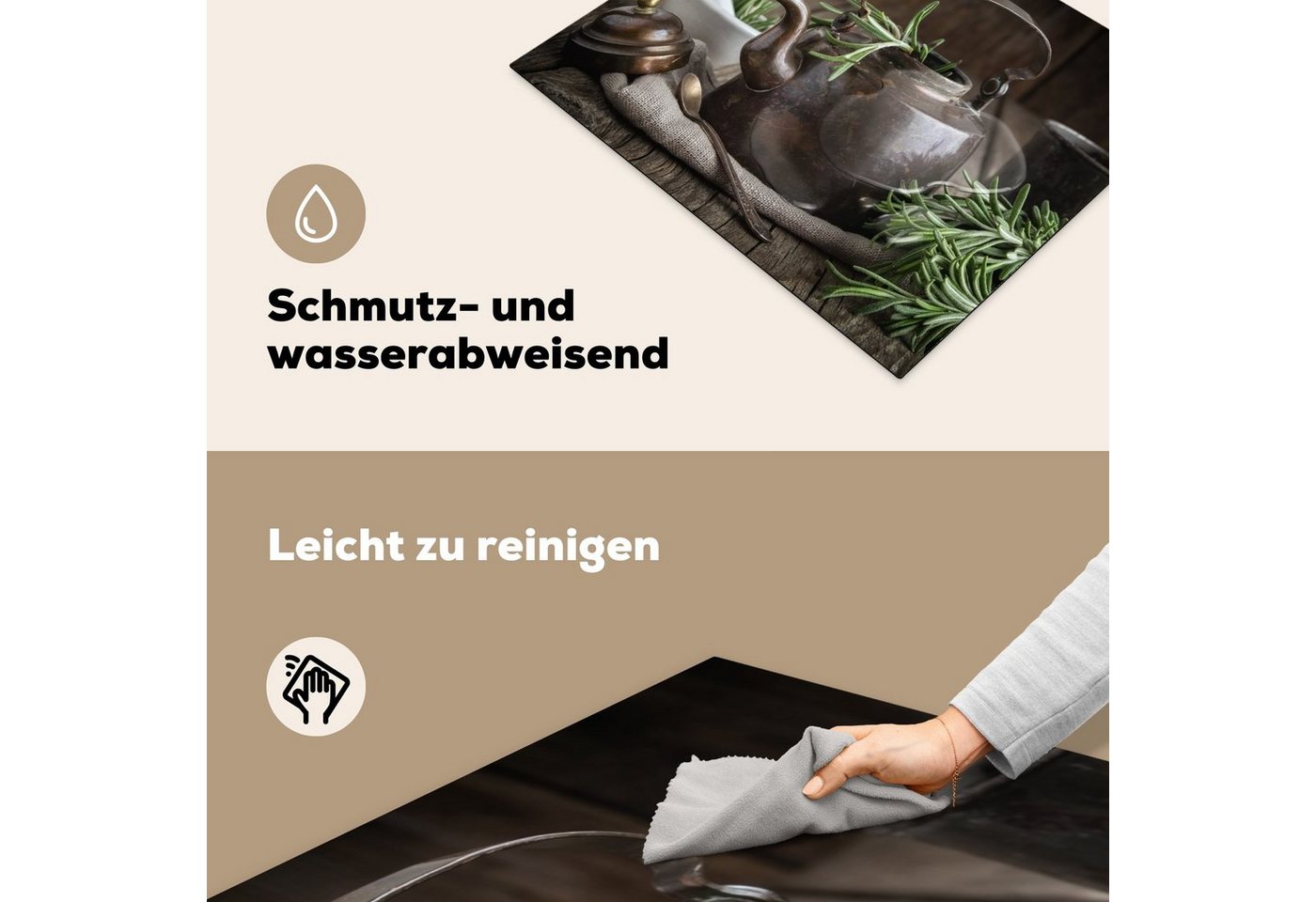 MuchoWow Herd-Abdeckplatte Tee - Teekanne - Gewürze, Vinyl, (1 tlg), Abdeckung Induktionskochfeld Schutzmatte, Küche Deko, 65x52 cm Bild 5