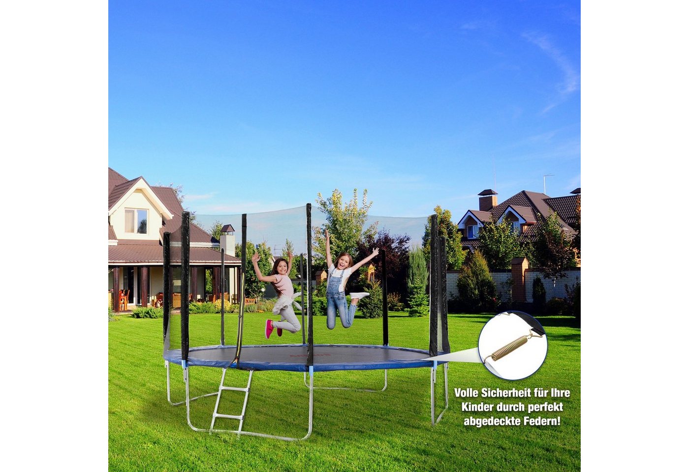 Arebos Trampolin-Randabdeckung Federschutz Ø 244 cm, Randschutz, PVC und PE, Reißfest, UV-resistente und wasserbeständige Bild 5