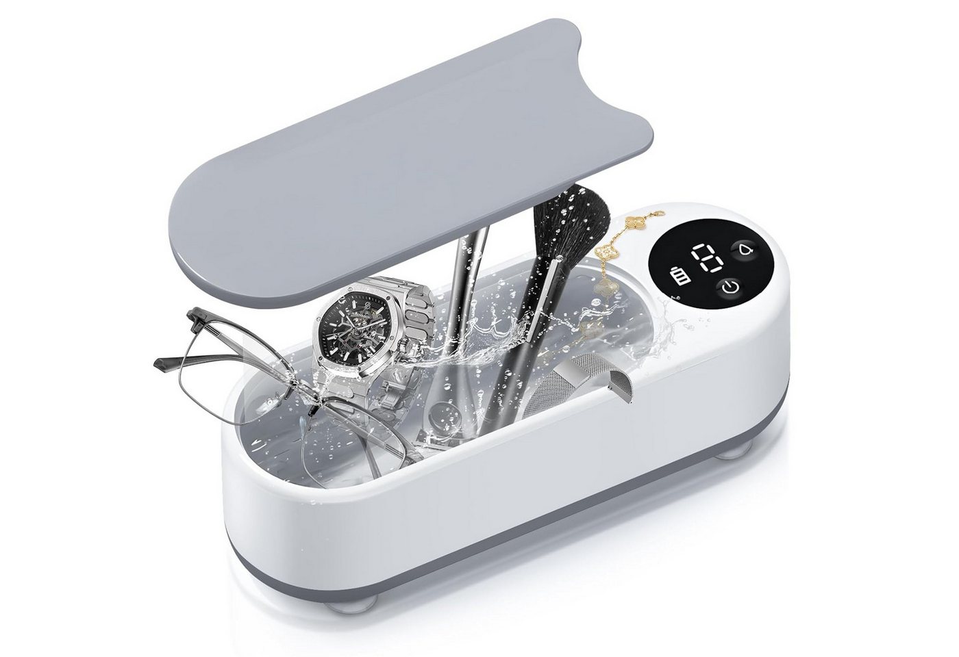 Tenlamp Ultraschallreiniger professioneller Ultraschall-Schmuckreiniger mit blauem Licht, tragbarer Reiniger für Maniküresalon, Brillen, Uhren, Ringe Bild 5