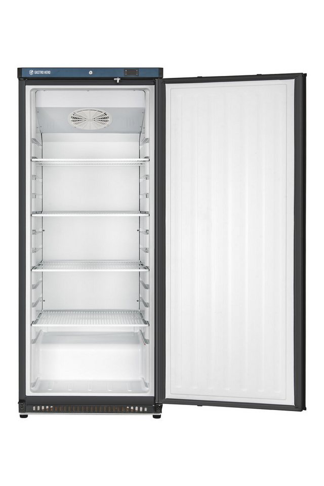 GastroHero Gefrierschrank Lagertiefkühlschrank ECO 600 Schwarz 562 Liter Umluftkühlung LTSE600B, 190 cm hoch, 77.5 cm breit, schwarzes Gehäuse für moderne Profiküchen und Verkaufsräume Bild 2