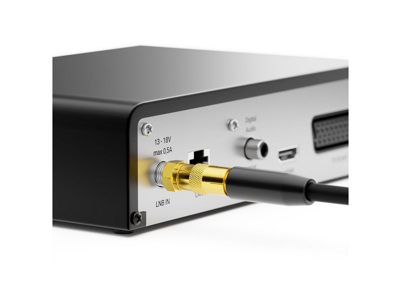 deleyCON deleyCON 4x SAT Kabel Adapter F-Stecker auf 2x Antennenstecker & 2x SAT-Kabel Bild 2