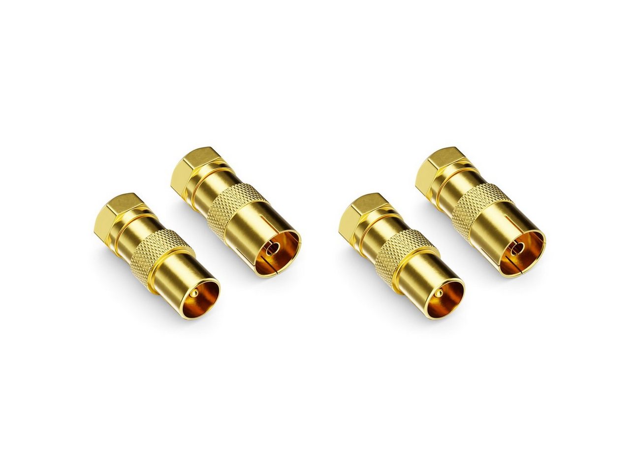 deleyCON deleyCON 4x SAT Kabel Adapter F-Stecker auf 2x Antennenstecker & 2x SAT-Kabel Bild 3