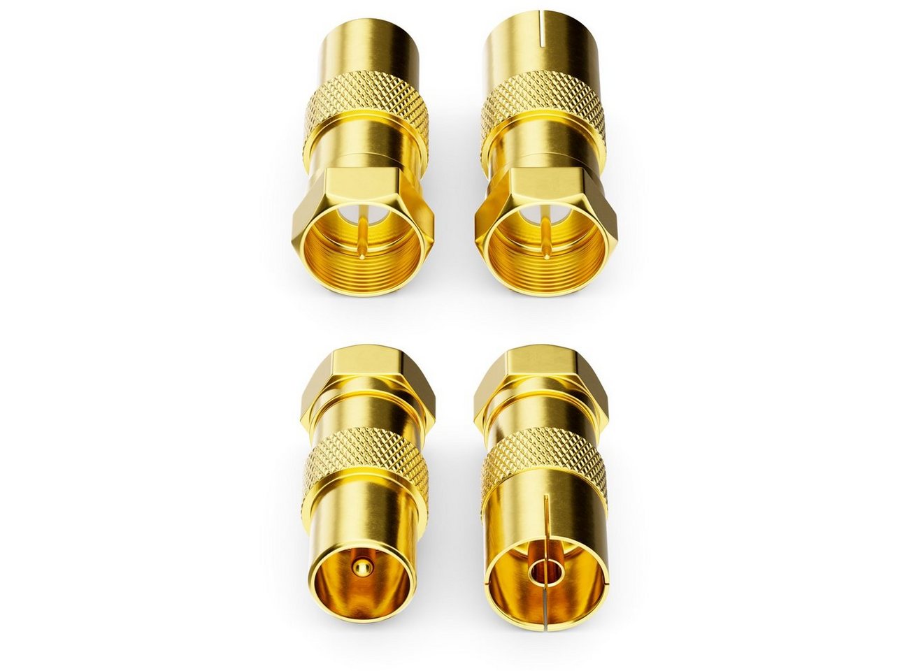 deleyCON deleyCON 4x SAT Kabel Adapter F-Stecker auf 2x Antennenstecker & 2x SAT-Kabel Bild 5
