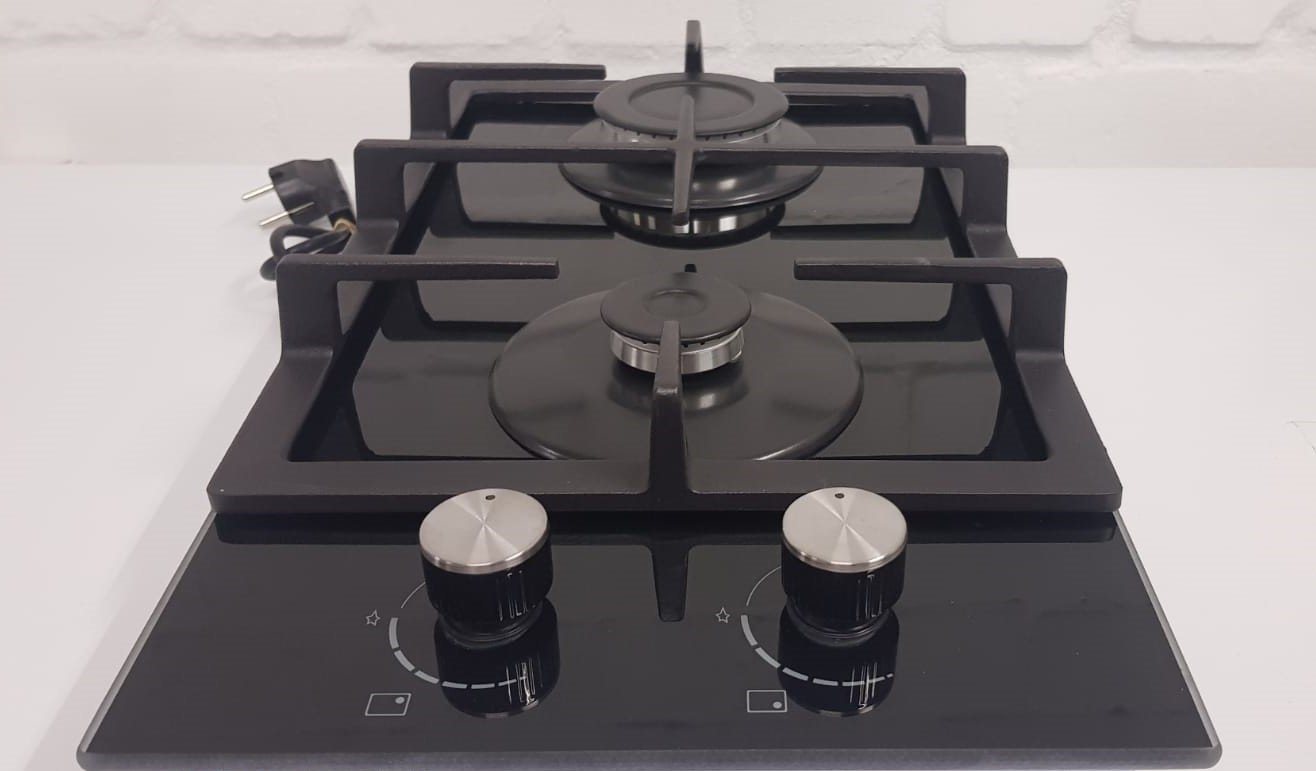 Hirogas Gas-Kochfeld mit elektrische Zündung und Zündsicherung, 30cm breit, 2flammig, autark GKF 302GG, Erdgas 20mbar / Propangas 50mbar Bild 5