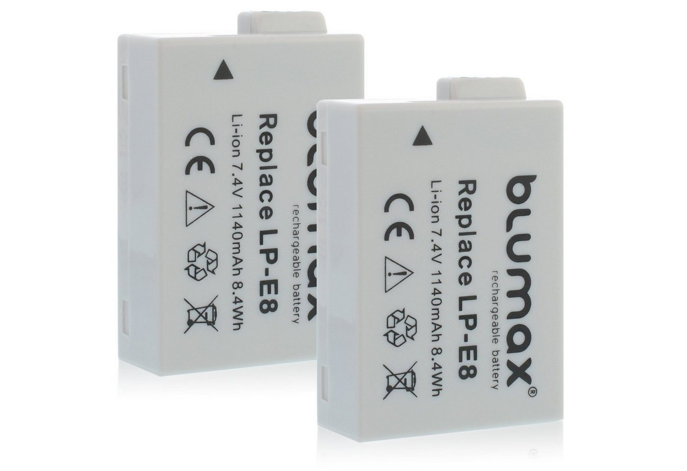 Blumax Set mit Lader für Canon Lp-E8 EOS 650D 700D 1140mAh Kamera-Akku Bild 5