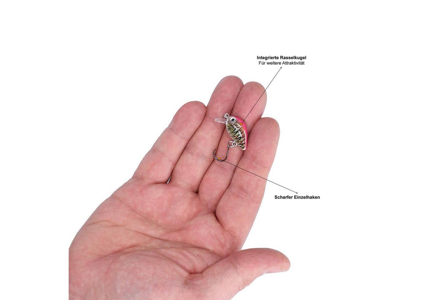Zite Kunstköder Mini-Wobbler-Set 1,8 g 2,3 cm Ultra-Light-Angeln Forelle 10 Stück Bild 2
