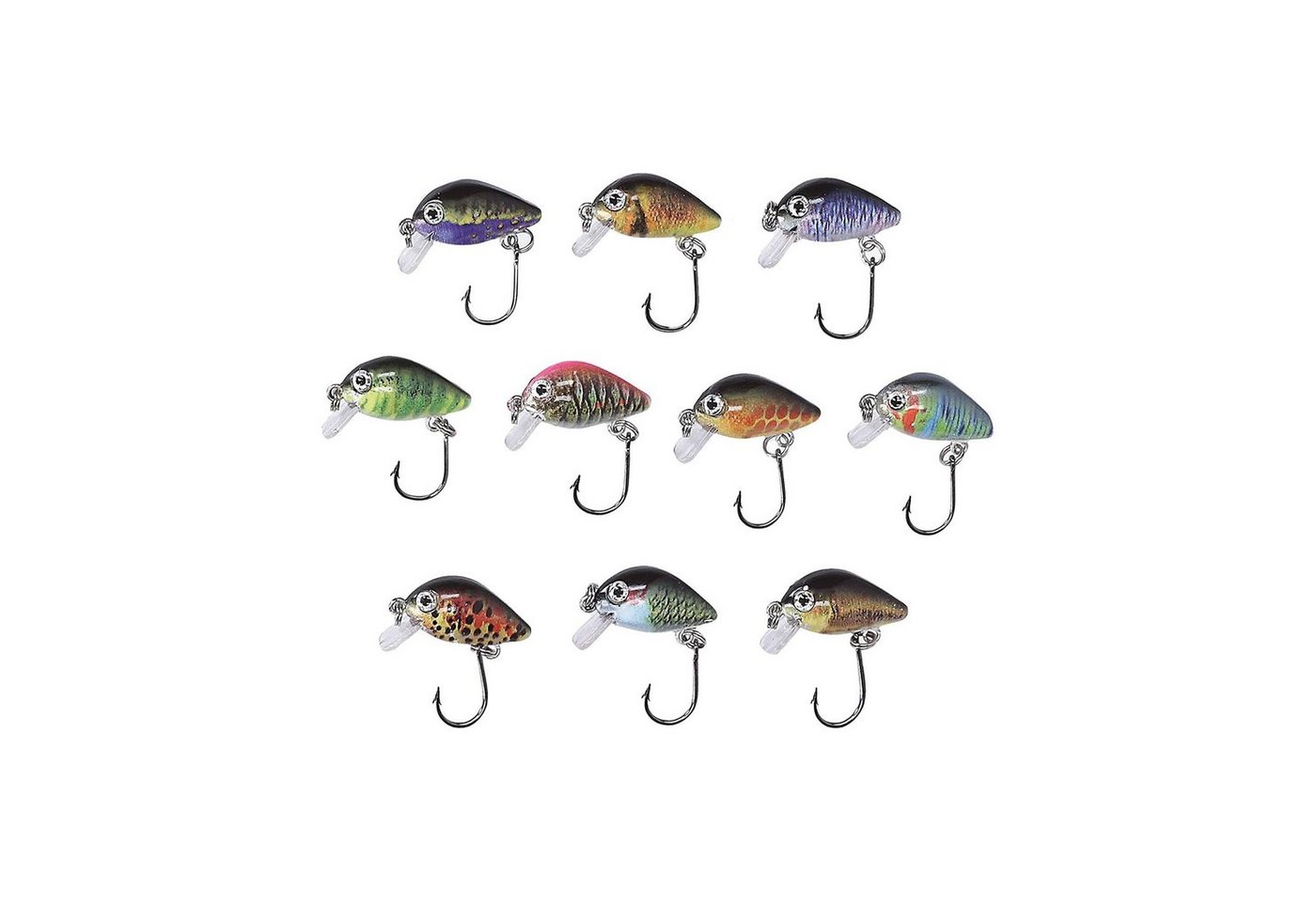 Zite Kunstköder Mini-Wobbler-Set 1,8 g 2,3 cm Ultra-Light-Angeln Forelle 10 Stück Bild 3
