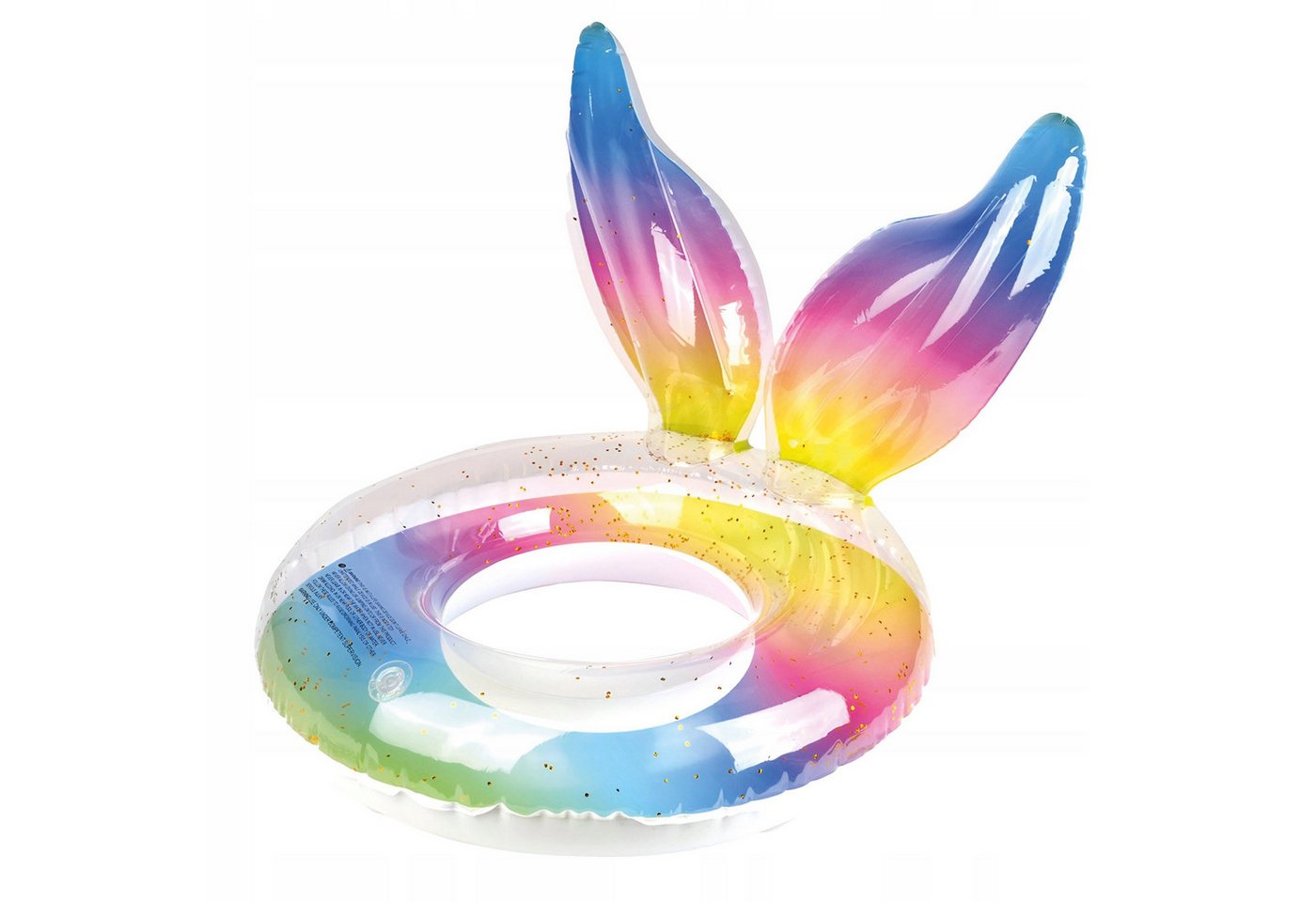 Festivalartikel Schwimmring Schwimmreifen mit Einwegventilen und Regenbogen-Sirenenmuster