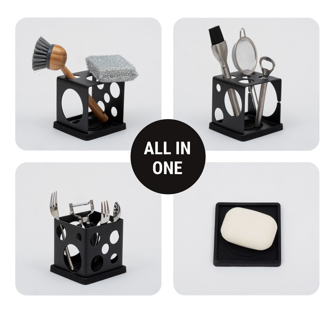 Sanni Shoo Flaschenhalter dri.cube Flaschenhalter inkl. Abtropfmatte, Babyflaschenhalter, (Würfel mit Abtropfmatte), 3 verschiedene Flaschenauslässe, Organizer und Abtropf-Vorrichtung