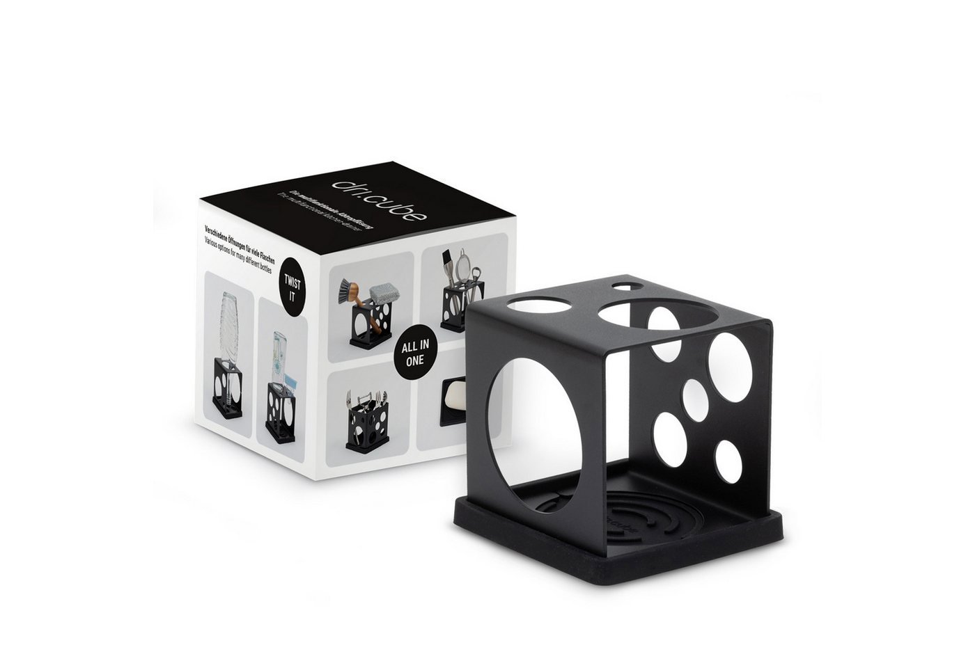 Sanni Shoo Flaschenhalter dri.cube Flaschenhalter inkl. Abtropfmatte, Babyflaschenhalter, (Würfel mit Abtropfmatte), 3 verschiedene Flaschenauslässe, Organizer und Abtropf-Vorrichtung Bild 2