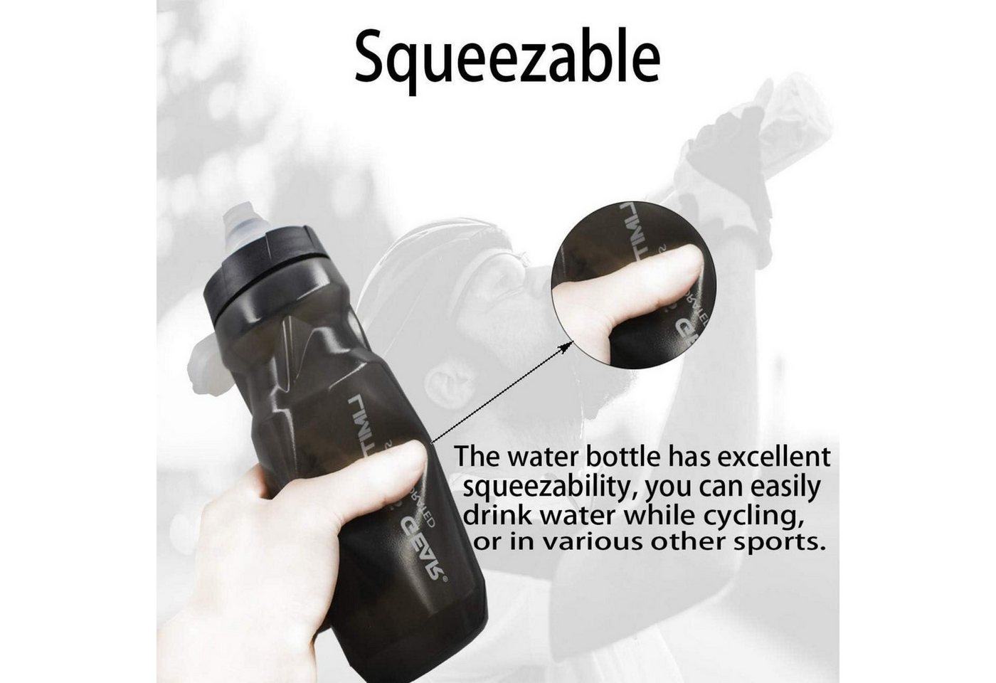 LuxusKollektion Fahrrad-Flaschenhalter Fahrradflaschenhalter Getränkehalter leicht mit 21 Oz Flasche Rennrad Bild 2