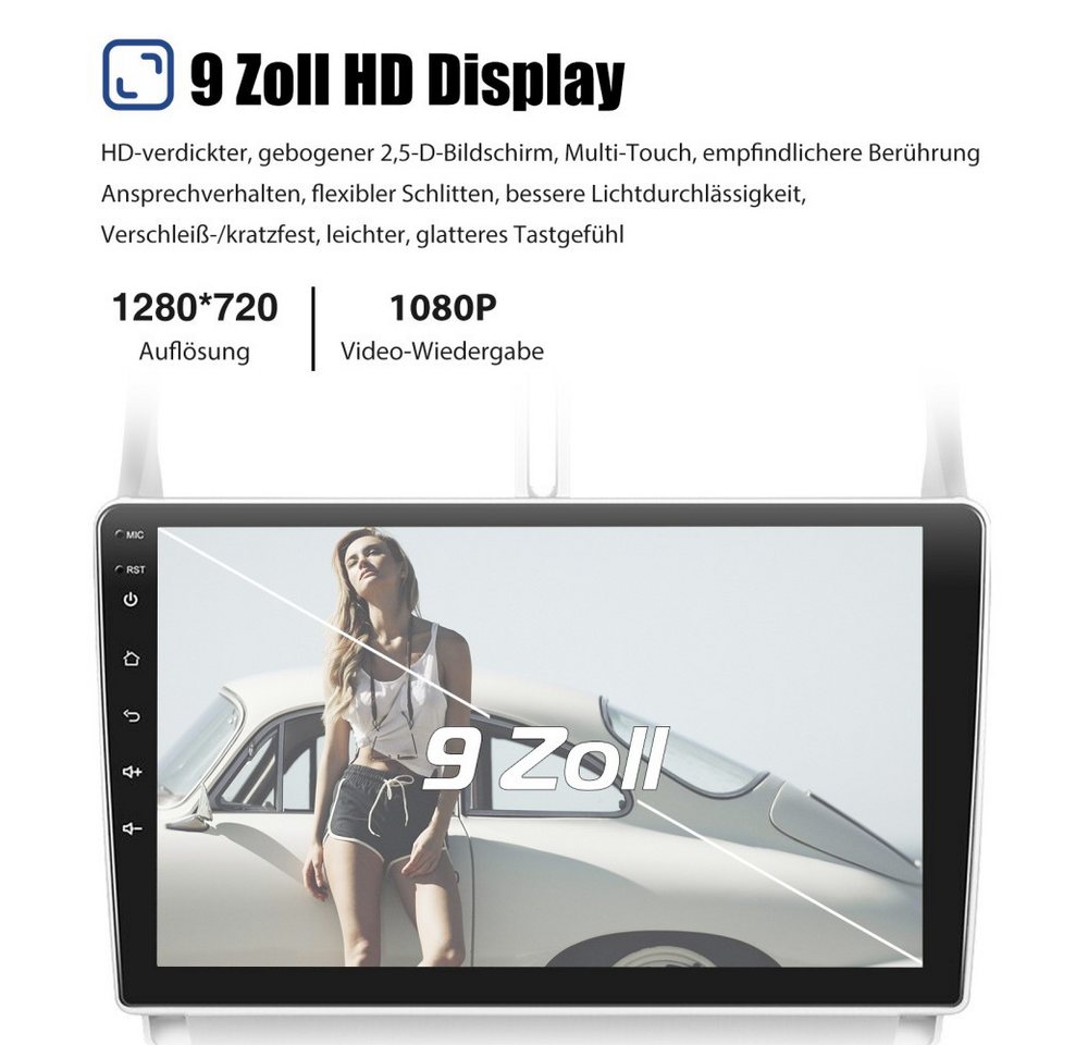 ESSGOO Für Peugeot 307 CC 2002-2013 Android Autoradio Android 15 Autoradio (RDS, Digitalradio (DAB), FM) Bild 4