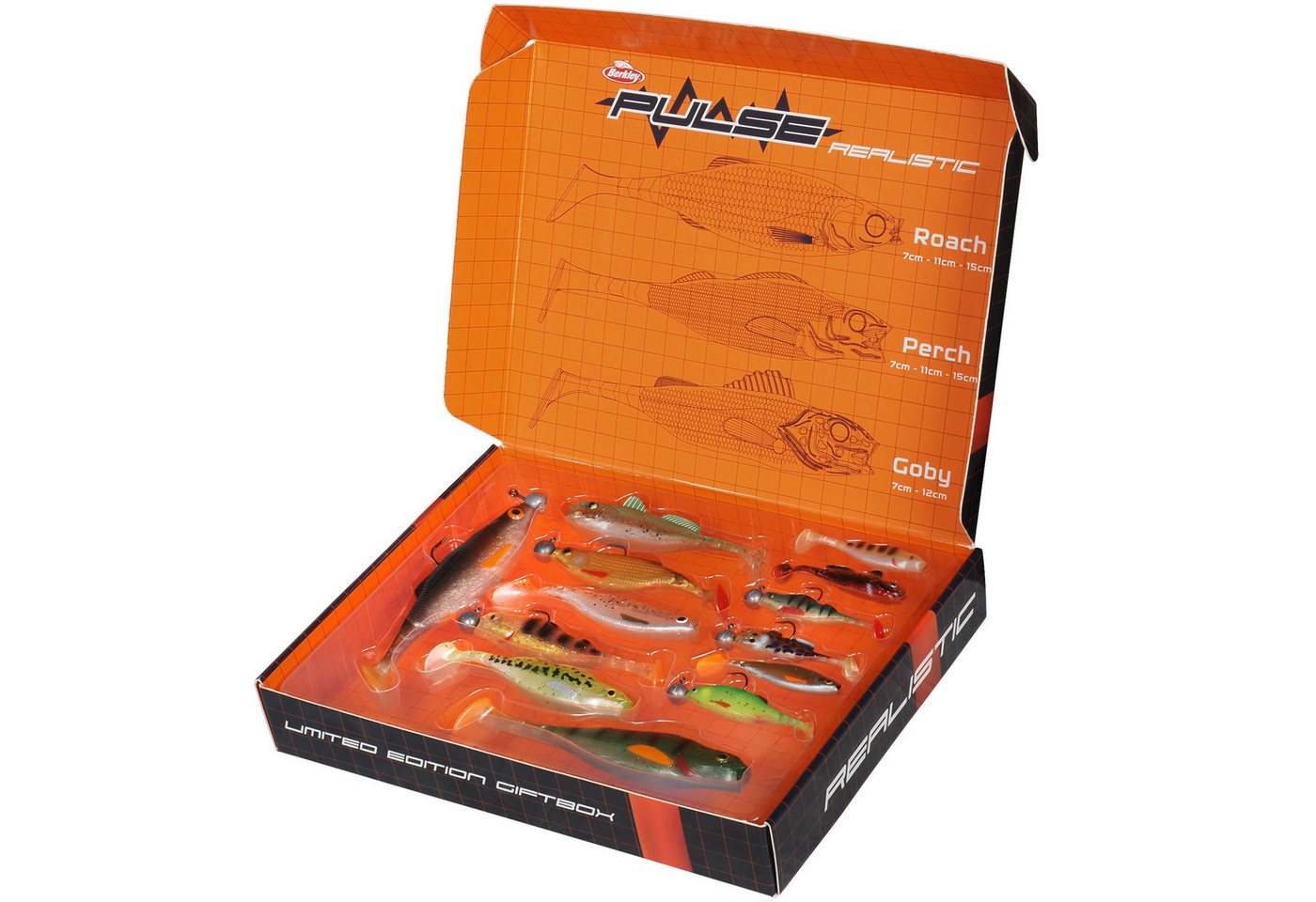 Berkley Kunstköder Berkley Pulse Realistic Gift Box Geschenkebox für Angler 19-teilig
