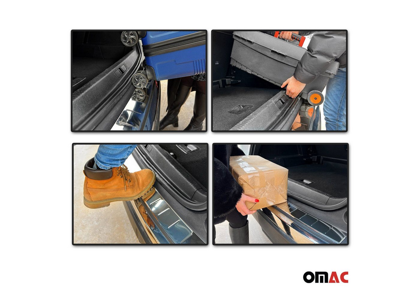 OMAC Ladekantenschutz für VW Crafter 2017-2025 Edelstahl Silber, Zubehör für VW Crafter 2017-2025, Langlebig,Einfache Reinigung,Einfache Installation,Rostbeständig